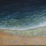 Beach by Carolina Arcos, acrylic on canvas, 100 by 70 cm