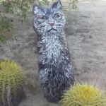 Big Cat by Carolina Arcos, mosaic, 40 by 40 cm