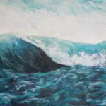Blue Wave by Carolina Arcos, acrylic on canvas, 100 by 70 cm