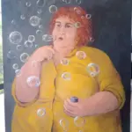 Bubbles by Carolina Arcos, acrylic on canvas