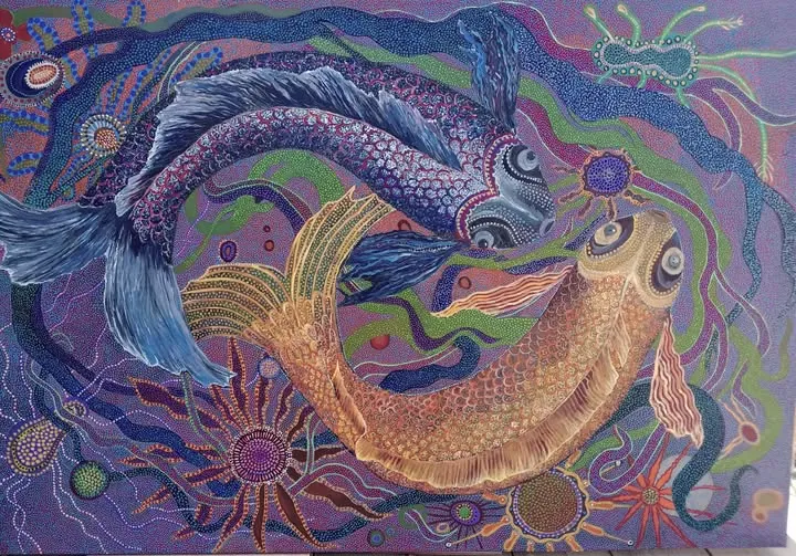 Fish by Carolina Arcos, acrylic on canvas