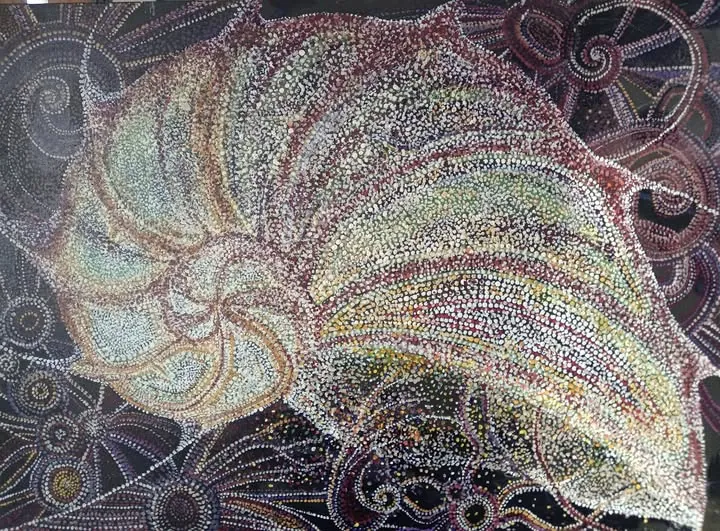 Nautilus by Carolina Arcos, acrylic on canvas