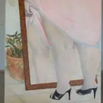 Reflection by Carolina Arcos, acrylic on canvas, 100 by 70 cm