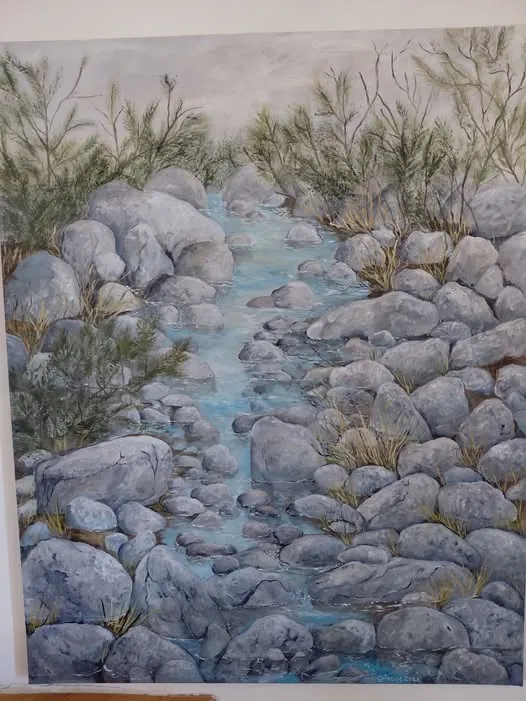 The Stream by Carolina Arcos, acrylic on canvas
