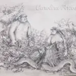 The Tree of Knowledge by Carolina Arcos, pencil on paper, 45 by 40 cm