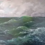 Wave by Carolina Arcos, acrylic on canvas, 150 by 120 cm